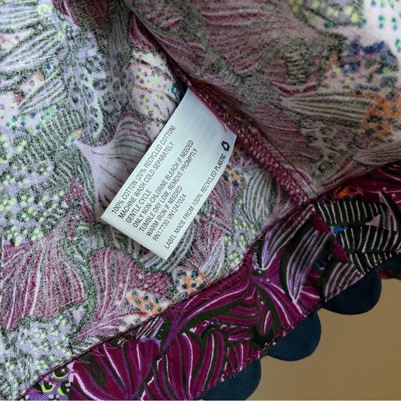 Kika Vargas - puffed sleeve wrap top. 100% cotton peplum peasant top xs - Picture 5 of 12